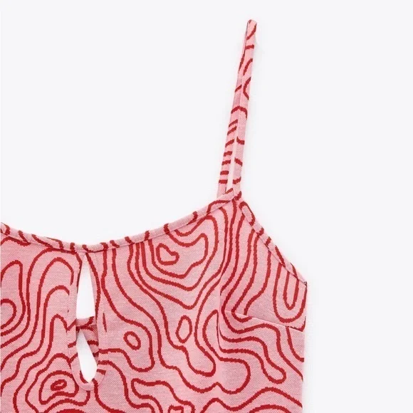 ZARA JACQUARD MIDI DRESS - Picture 6 of 8